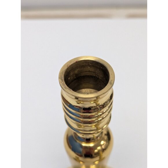 Lot of 3 Assorted Baldwin Solid Brass Candlesticks Candle Holders 7" 5" 3" - Picture 4 of 7